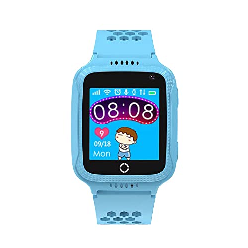 CELLY Kidswatch - wasserdichte Telefon Uhr für Kinder - 4G, Anrufe, Nachrichten, Schulmodus, SOS-Funktion, GPS, Kamera und Schrittzähler - 2 Jahre Garantie (BLAU) von Celly