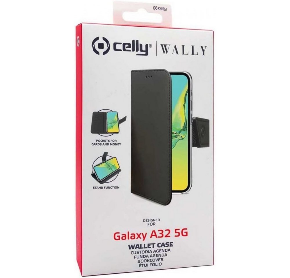 Celly Handyhülle Wally WALLY946 - Bookcase - für Galaxy A32 5G - schwarz von Celly