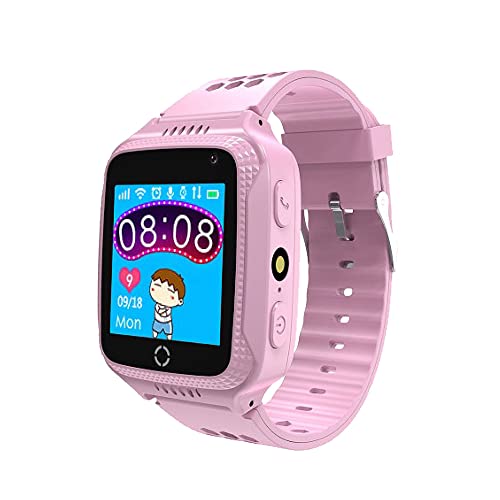 Celly Kidswatch - wasserdichte Telefon Uhr für Kinder - 4G, Anrufe, Nachrichten, Schulmodus, SOS-Funktion, GPS, Kamera und Schrittzähler - 2 Jahre Garantie (ROSA) von Celly