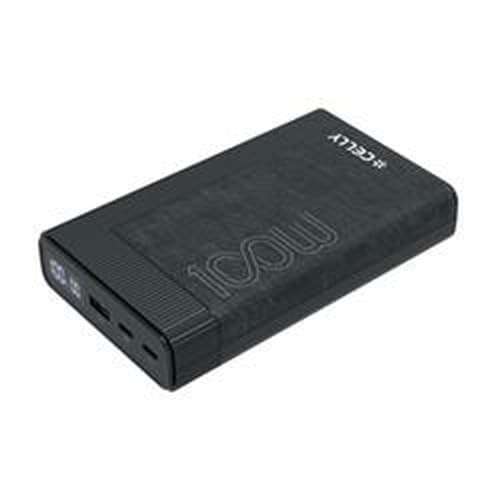 Celly PBPD100W20000BK Powerbank, Schwarz, 20.000 mAh von Celly
