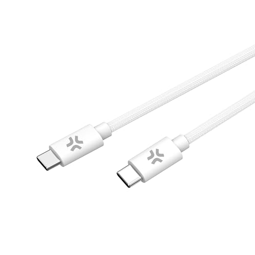 Celly USB-C > USB-C Baumwollgeflechtkabel Weiß 1,5 Meter von Celly