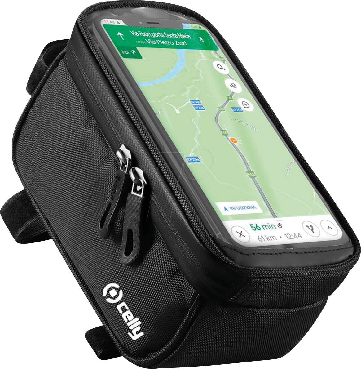 WEATHERBIKEBK - Smartphone-Fahrradhalterung, IP64, tasche von Celly