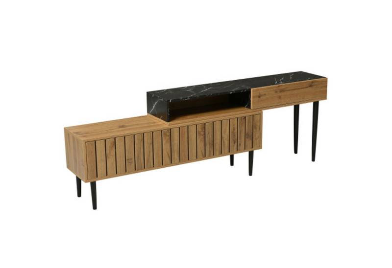 Celya TV-Ständer mit zwei Schubladen,Mit zwei Türen 190cm TV-Ständer, (190×38×48cm,geräumiger Stauraum, robuste Konstruktion,MDF) von Celya