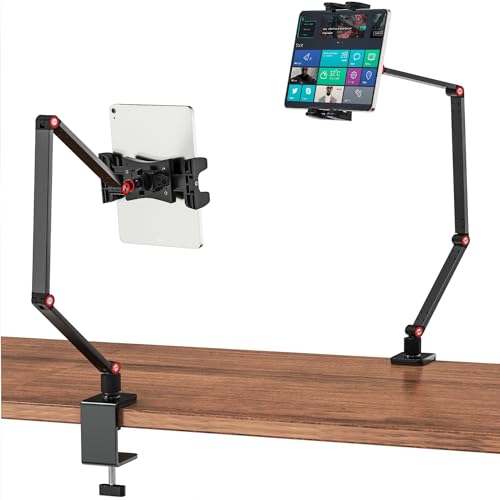 Cenawin Tablet Halterung Tisch - iPad Halterung Tisch 360° Verstellbar Langarm Tablet Halter Bett iPad Halterung Schreibtisch Tablethalterungen Tisch für iPad Pro Air Mini 4.7"-12.9" Tablet Smartphone von Cenawin