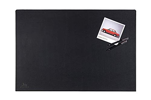 Centaur - Hochwertige Leder Schreibtischunterlage mit 90° Kantenschutz - Schwarz 55x80 cm - ideal für Büro und Zuhause - Pflegeleichte Schreibunterlage - von Centaur