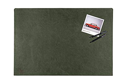 Centaur - Hochwertige Leder Schreibtischunterlage mit 90° Kantenschutz - Smaragdgrün 55x80 cm - ideal für Büro und Zuhause - Pflegeleichte Schreibunterlage - von Centaur
