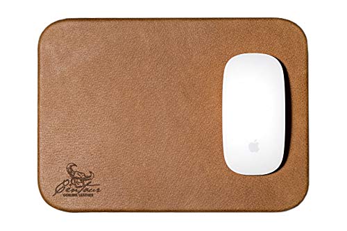 Centaur - Hochwertiges Leder Mousepad 25x18 cm Cognac Vintage - Vintage Mauspad aus echtem Leder - Unterlage für Computermaus - Leather Pad - Handarbeit Made in Germany Centaur - Hochwertiges Leder Mousepad 25x18 cm Cognac Vintage - Vintage Mauspad aus echtem Leder - Unterlage für Computermaus - Leather Pad - Handarbeit Made in Germany von Centaur