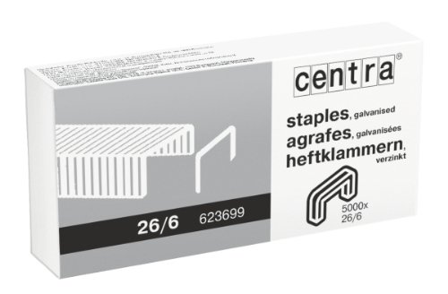 Centra, 26/6 mm verzinkt Heftklammern, 5.000 Stück von Centra