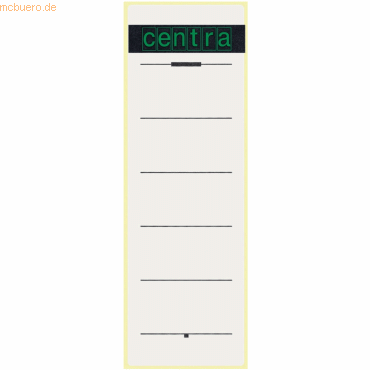 Centra Rückenschilder selbstklebend 61x192mm VE=10 Stück weiß von Centra