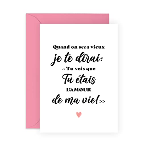 Central 23 Carte d'anniversaire douce pour homme - TU VOIS QUE TE E'TAIS L'AMOUR DE MA VIE - Jolie carte pour femme - Pour un anniversaire de mariage ou la Saint-Valentin - Cadeau pour mari - Par von Central 23