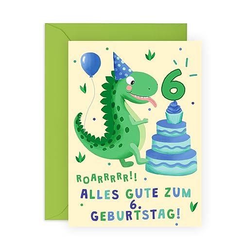 Central 23 Geburtstagskarte Für Jungen – Karte Zum 6. Geburtstag – 6 Jahre Alt – Geburtstagsgeschenk Für Kinder – Alter 6 – Mit Aufklebern von Central 23