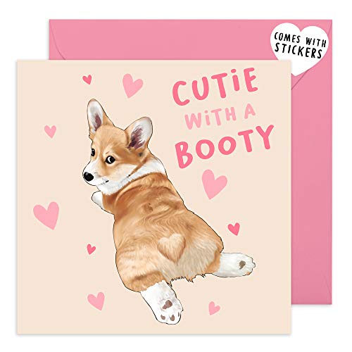 Central 23 Hund Valentinstagskarte - Süße Jahrestagskarte für Sie - Romantische Valentinstagskarte für Frau Freundin - Liebeskarte - Hochzeitstag Karte für Männer Frauen von Central 23
