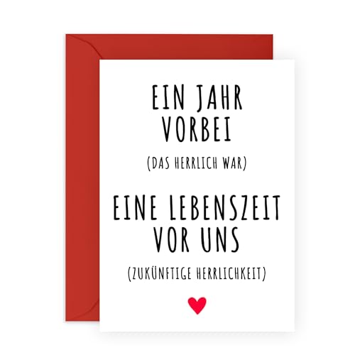 Central 23 Karte zum 1. Jahrestag für Männer und Frauen – EINE LEBENSZEIT VOR UNS – 1. Hochzeitstag – süßes Geschenk für Freund, Freundin, Ehemann, Ehefrau von Central 23