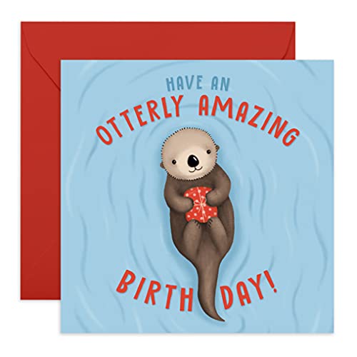 Central 23 - Lustige Geburtstagskarte für Frauen - Have an Otterly Amazing Birthday - süße Glückwunschkarte für Mutter - Lustige Geburtstagskarte für Männer - Mit witzigen Aufklebern von Central 23