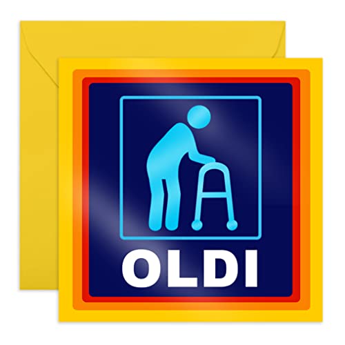 Central 23 - Lustige Geburtstagskarte für Ihn - 'Oldi' - Freche Glückwunschkarte für Papa - Opa - Ruhestandskarte - Mit witzigen Aufklebern von Central 23