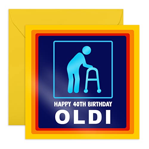 Central 23 - Lustige Geburtstagskarte zum 40. Geburtstag, Aufschrift "Happy 40th Birthday Oldi" – Geschenk für ihn und ihn zum 40. Geburtstag – Aging Witze für Ehemann – Friends in their Forties von Central 23