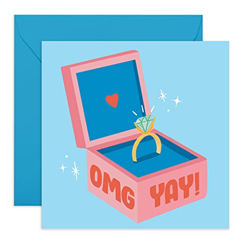 Central 23 - Niedliche Glückwunschkarte zur Verlobungskarte - Verlobungskarte - Süße Glückwunschkarte - Süße Grußkarten für Freunde - Kommt mit lustigen Aufklebern von Central 23