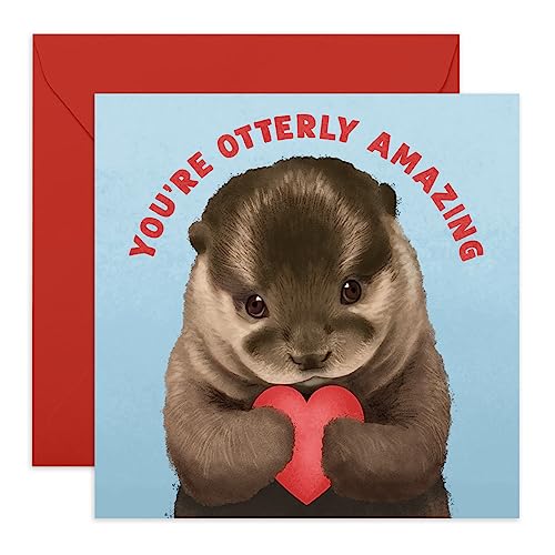 Central 23 Otter-Valentinskarte – niedliche Jahrestagskarte für ihn, sie – Otterly Amazing – Valentinstagskarte für Freund, Freundin – Hochzeitstag für Ehemann, Ehefrau von Central 23