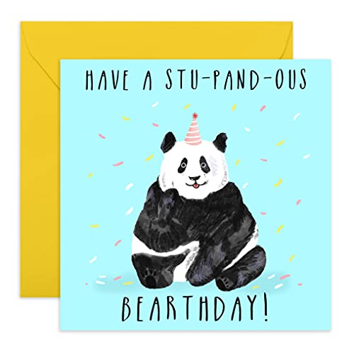 Central 23 - Süße Geburtstagskarte für Ihn - Have A Stu-Pand-ous Bearthday - Ideale Geburtstagskarte für Sie - Lustiges Tier-Design - Panda-Karte - Kommt mit süßen Aufklebern von Central 23
