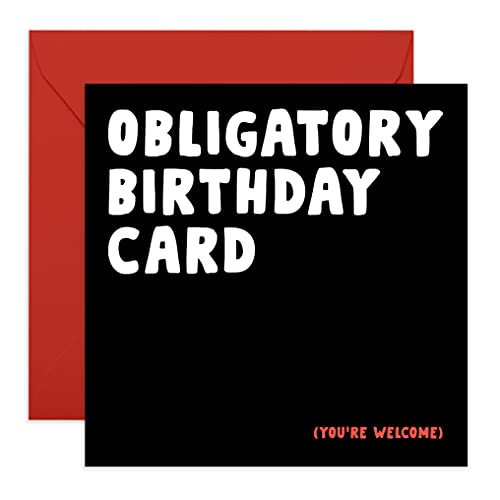 Lustige Geburtstagskarte Mann "Obligatorische Geburtstagskarte" - Glückwunschkarte Geburtstag für Ihn - Karte für Geburtstage oder Feiern - Sarkastische Grußkarte für Freunde - Central 23 von Central 23