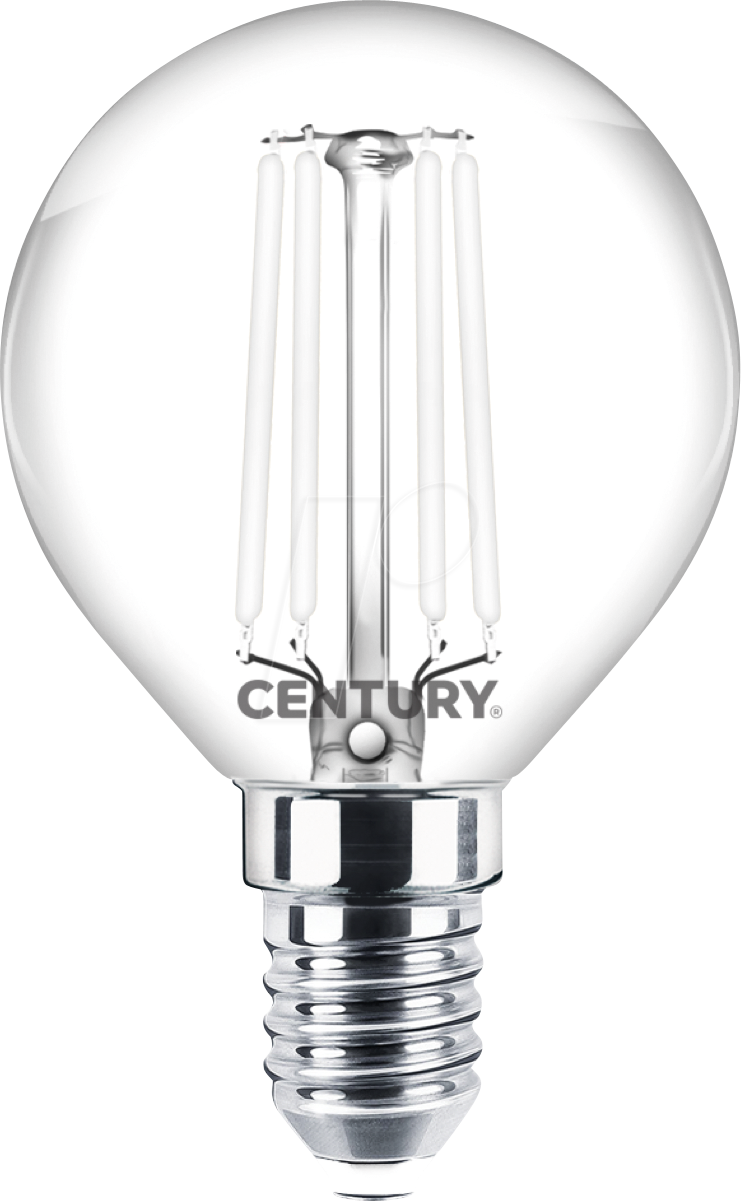 CEN INH1GW451427 - LED-Lampe E14, 4,5 W, 470 lm, 2700 K, Filament, weiß von Century