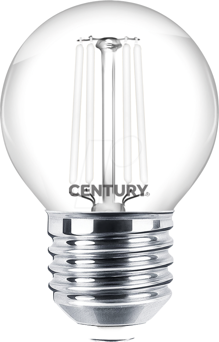 CEN INH1GW452727 - LED-Lampe E27, 4,5 W, 470 lm, 2700 K, Filament, weiß von Century