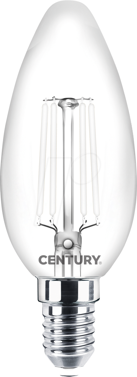 CEN INH1W451427 - LED-Lampe E14, 4,5 W, 470 lm, 2700 K, Filament, weiß von Century