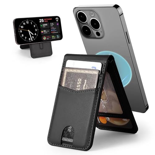 Ceppekyy Magnetische Wallet Stand,kompatibel mit MagSafe Wallet,Handy Kartenhalter mit verstellbarem Ständer,4-Kartenhalter, für iPhone 15 14 13 12 Pro/Pro Max/Plus,für MagSafe-Hülle,Leder,Schwarz Ceppekyy Magnetische Wallet Stand,kompatibel mit MagSafe Wallet,Handy Kartenhalter mit verstellbarem Ständer,4-Kartenhalter, für iPhone 15 14 13 12 Pro/Pro Max/Plus,für MagSafe-Hülle,Leder,Schwarz von Ceppekyy