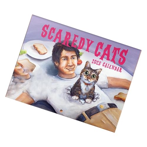 Cute Cat Calendar 2025, Funny 2025 Wall Calendar January-December, Horror Movie Cat Parody 12-Month Wall Calendar for Appointments and Scheduling, Paper von Ceprznvey