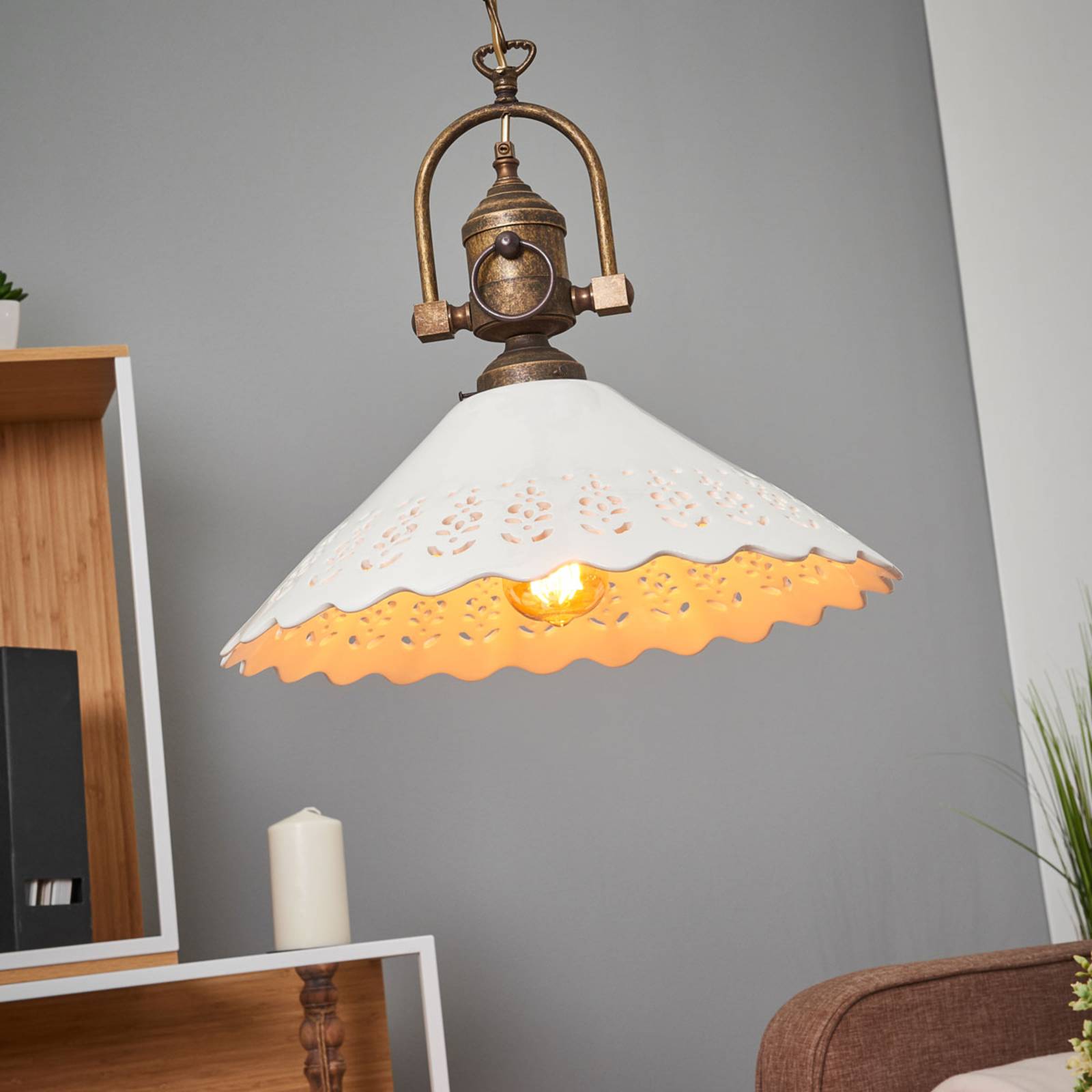 Hängeleuchte Pizzo mit Kette, 1-flg. Hängeleuchte Pizzo mit Kette, 1-flg. von Ceramiche
