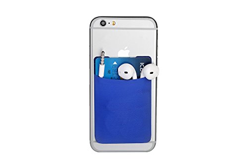 Cerbery - Smartphone Kartenhalter - Halter Halterung Handy Hülle Kartenhülle Kopfhörer - Kompatibel mit Apple iPhone Samsung Galaxy (Blau) von Cerbery
