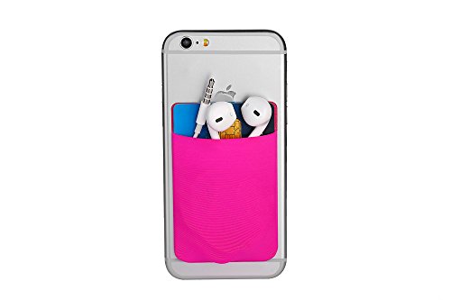 Cerbery - Smartphone Kartenhalter - Halter Halterung Handy Hülle Kartenhülle Kopfhörer - Kompatibel mit Apple iPhone Samsung Galaxy (Pink) von Cerbery