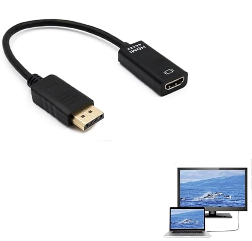 Adapter DisplayPort auf HDMI, DP auf HDMI Adapter, Displayport Auf HDMI Adapter, 4K DisplayPort auf HDMI Kabel, Displayport auf HDMI Konverter, Unidirektionaler DP Stecker auf HDMI Buchse Konverter von Cerioll