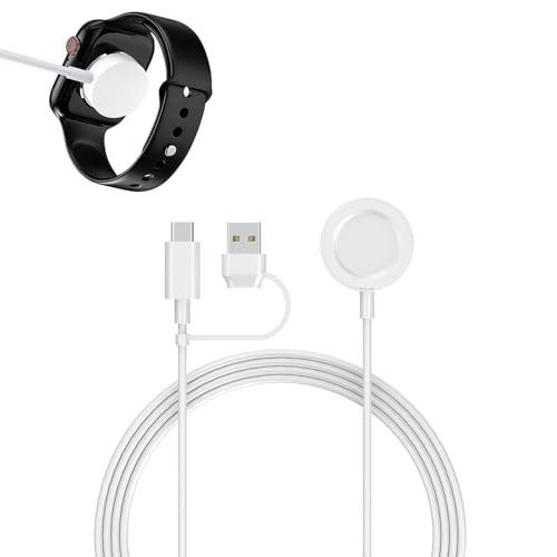 Cerioll 2in1 Schnellladegerät für Apple Watch, Magnetisches Ladekabel, Smart Watch Ladekabel, Magnetisches Ladegerät Kompatibel mit Apple Watch Series 9 8 7 6 5 4 3 2 1 SE Ultra, Weiß von Cerioll