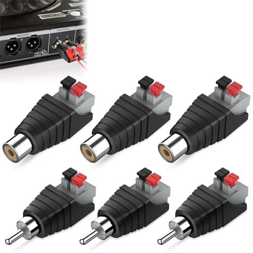 Cerioll Cinch Stecker/Buchse,RCA zu Lautsprecher Kabel Adapter,Cinch Stecker/Buchse zu AV 2 Schraubklemme, 3xCinch Buchse + 3xCinch Stecker,Lautsprecher-Phono-Cinch-Stecker Auf Av 2-Schraubklemmen Cerioll Cinch Stecker/Buchse,RCA zu Lautsprecher Kabel Adapter,Cinch Stecker/Buchse zu AV 2 Schraubklemme, 3xCinch Buchse + 3xCinch Stecker,Lautsprecher-Phono-Cinch-Stecker Auf Av 2-Schraubklemmen von Cerioll