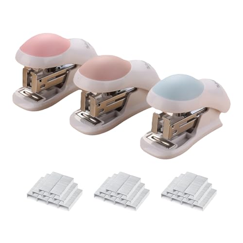 Mini Heftgerät, Mini Tacker Set, 3 Pack Heftgerät, Schreibtischhefter, Mini Desktop Hefter, Tacker Klein Mini, Manueller Tischhefter Für Schulen, Arbeitsplätze, Familien, Studenten, Unternehmen von Cerioll