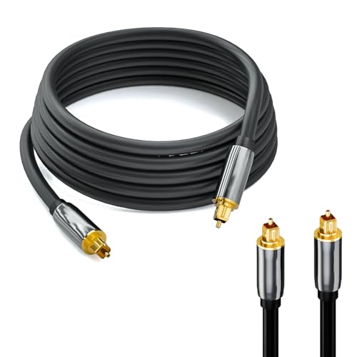 Optisches Audiokabel, Optical Audio Cable, Optisches Audiokabel Digital, Kabel Optisches Digital Audio Kabel mit Metallstecker & Nylon Mantel, Kabel für Hi-Fi, TV, PS4, Stereoanlage, Heimkino Optisches Audiokabel, Optical Audio Cable, Optisches Audiokabel Digital, Kabel Optisches Digital Audio Kabel mit Metallstecker & Nylon Mantel, Kabel für Hi-Fi, TV, PS4, Stereoanlage, Heimkino von Cerioll
