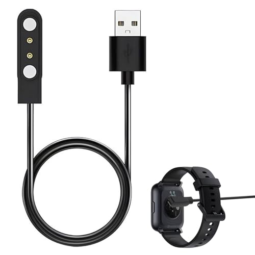 Smart Watch Ladekabel, Ersatz USB Ladekabel Kompatibel, 100CM Universal Smartwatch Ladekabel Magnetisch, Smartwatch Ladegerät Kompatibel mit YAMAY SW022/Ticwatch GTX/CXB01/Imlab kw66 (2 Stift 4mm) von Cerioll