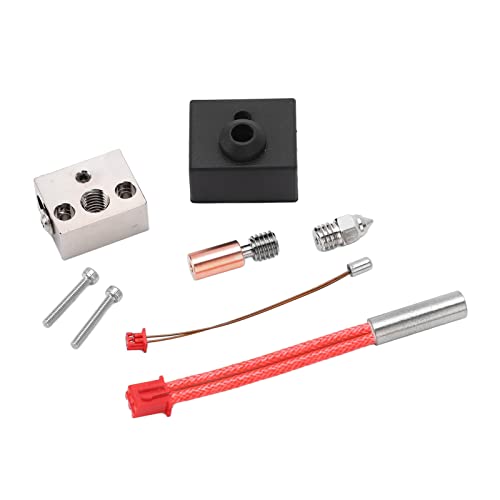Ender 3 S1 Sprite Extruder Hotend Heater Block Upgrade Kit, 3D-Drucker Hotend Kit 300 ° C Hochtemperatur-Bimetall Hitzebruch-beschichtete Kupfer Heizung Block Düse für Ender 3 S1 24V 40W von Cerlingwee