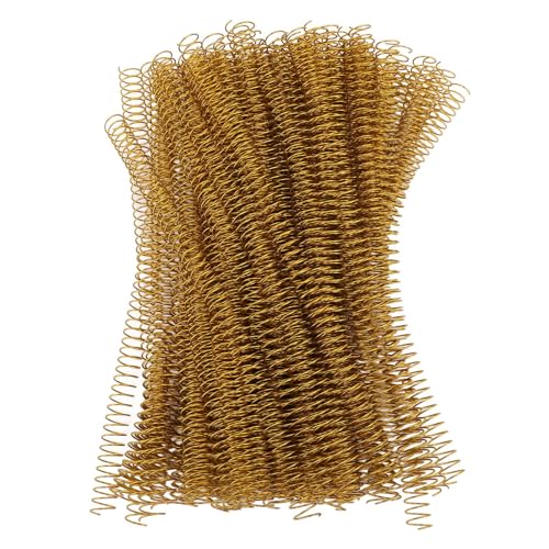 100 -Pack -Plastikspiralbindungsspulen, 14,3 mm 9/16 -Zoll, 115 Blechkapazität, 4: 1 -Tonhöhe, 48 Zähne, für A4 -Papier, Schüler und Mitarbeiter, Bindungsbindungsstacheln (Gold) von Cerlyiont