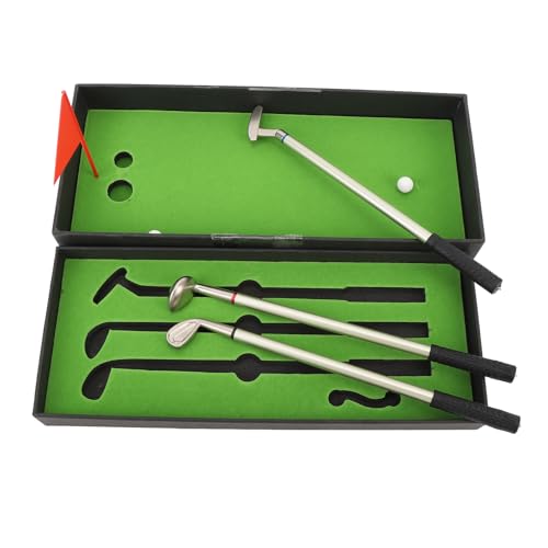 Cerlyiont Golfstift -Set, Mini -Desktop -Golfball -Stift, Desktop Golfers Ball Stift mit grünem, lustigen Büro -Schreibtischspielzeug und einzigartigen Weihnachtsstrumpf -Stuffers e von Cerlyiont