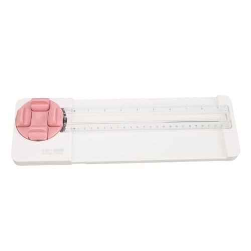 Paper Cutter, Paper Trimmer, 4in1 Paper Cutters for Crafting, Multi Function Paper Slicer with Straight, Wavy, Dotted, and Creasing, Scrapbooking Tool for Cutting Cardstock, Coupon (Pink) von Cerlyiont