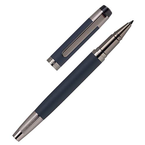 Cerruti 1881 Tintenroller „THAMES“ Navy | Schreibstift aus Edelstahl in einem blauen Korpus | Schwarze Mine | Geschenkbox von Cerruti
