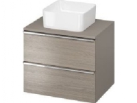 Cersanit S522-022 CABINET WITH TOP VIRGO 60 GRAY HANDLE CHROME ZMONT. // CER.VIRGO-WORKTOP-60-GRAY-UCH-CH von Cersanit