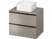 Cersanit S522-023 CABINET WITH TOP VIRGO 60 GRAY BLACK HANDLE // CERE. VIRGO-TOP-60-GRAY-UCH-CZ von Cersanit