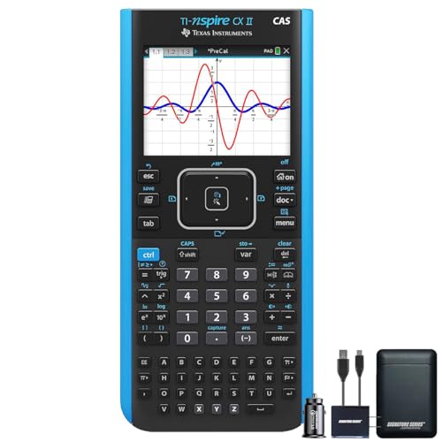 Texas Instruments TI-Nspire CX II CAS Grafikrechner, Farbbildschirm, 8 integrierte Apps, Python-Programmierung, inklusive Software, für Mathematik, Wissenschaft und Finanzen | Signature Series Power Texas Instruments TI-Nspire CX II CAS Grafikrechner, Farbbildschirm, 8 integrierte Apps, Python-Programmierung, inklusive Software, für Mathematik, Wissenschaft und Finanzen | Signature Series Power von Certified Brands