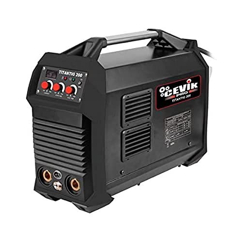CEVIK PRO CE-TITANTIG200 Inverter-Schweißgerät, 200 A, Leistung – Einstellung der Intensität – tragbar – für Stahl, Titan, Legierungen – inklusive Zubehör CEVIK PRO CE-TITANTIG200 Inverter-Schweißgerät, 200 A, Leistung – Einstellung der Intensität – tragbar – für Stahl, Titan, Legierungen – inklusive Zubehör von CEVIK PRO