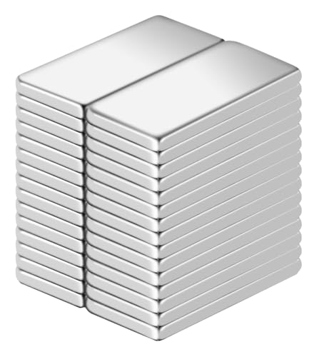 Cexovo 30 Stück Magnete für Magnettafel, Klebe Magnete Selbstklebend 20x10x1,6mm, Silber, Rechteckig, Neodym, Magnet Cexovo 30 Stück Magnete für Magnettafel, Klebe Magnete Selbstklebend 20x10x1,6mm, Silber, Rechteckig, Neodym, Magnet von Cexovo