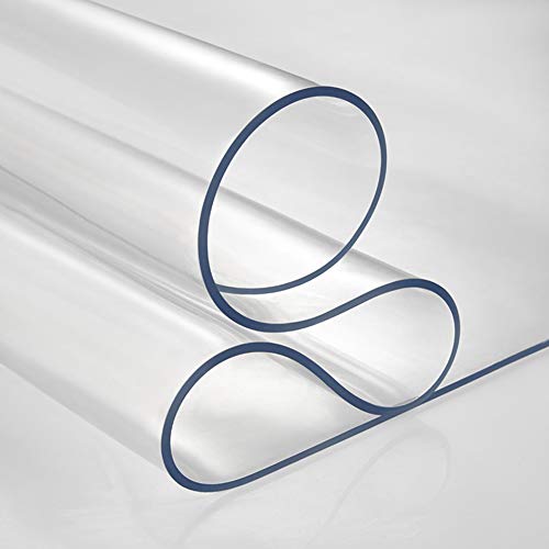 Klare Durchsichtige Schreibtischmatte, Napfunterlage, Schreibtischunterlage Kinder, Umweltfreundlichem PVC Tischmatte, Schreibtisch Unterlagenmatte mit Runde Kanten von Chaexii