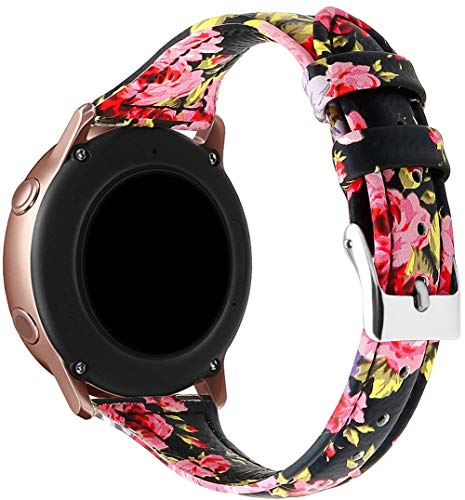 Chainfo Schnellverschluß Uhrenarmbänder kompatibel mit Amazfit Bip/Bip Lite/Bip U/Bip S/ZEPP E/GTS 4 Mini, Vintage Leder Armband Ersatband für Herren Damen NO220831 (20mm, Pattern 10) von Chainfo
